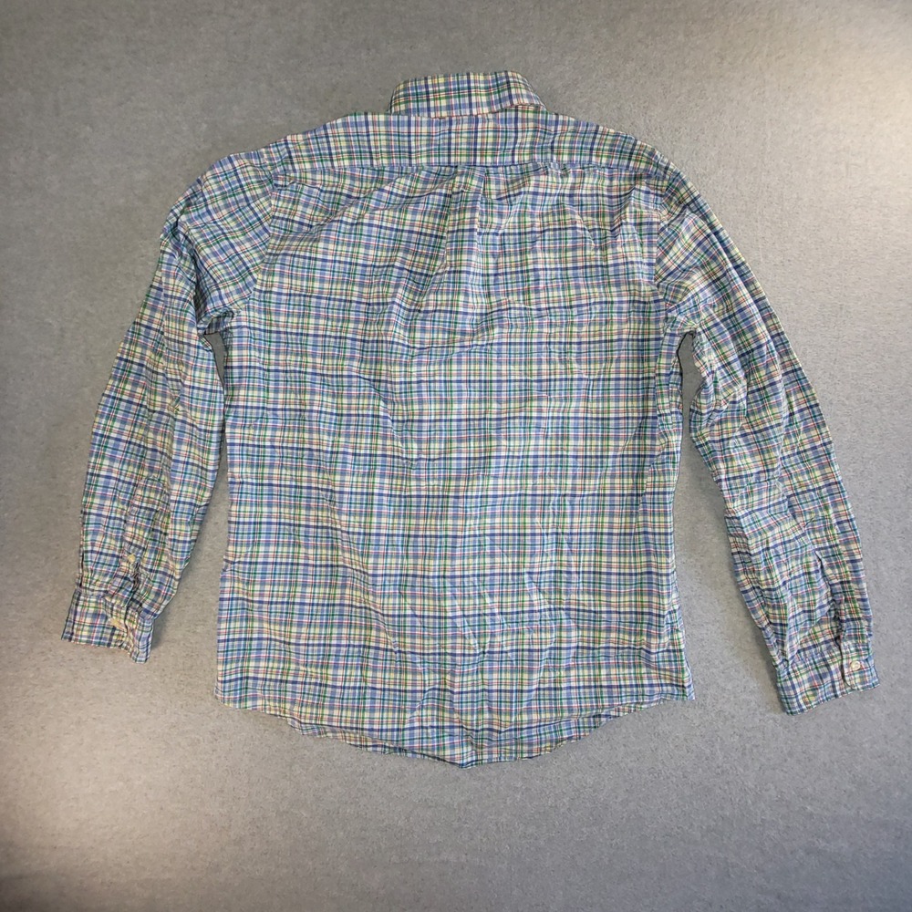 Polo Ralph Lauren Slim Fit Plaid Button Down Shirt Mens Large Cotton Stretch - Picture 9 of 10